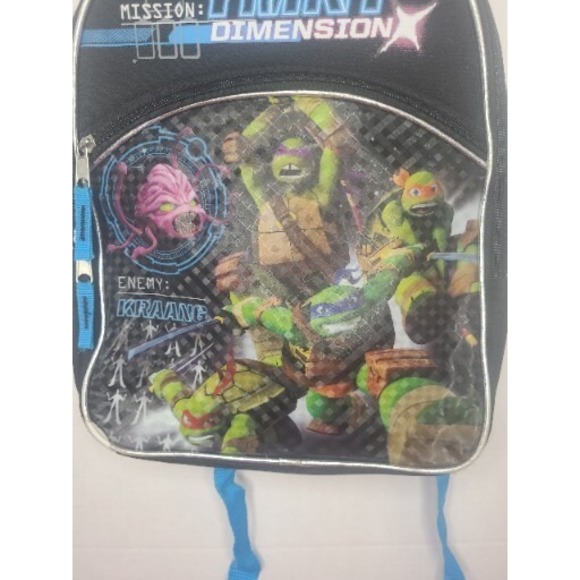 Nickelodeon TMNT Mutant Ninja Turtles Mission Dimension Black Sm Mini Backpack - Picture 3 of 10